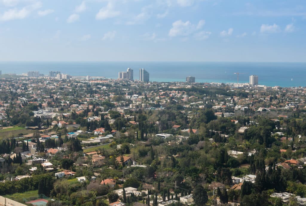 צילום אוויר של הרצליה